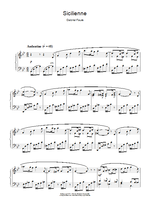 Sicilienne (Piano Solo) von Gabriel Faur