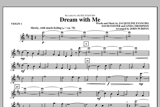 Dream With Me - Violin 1 (Choir Instrumental Pak) von John Purifoy