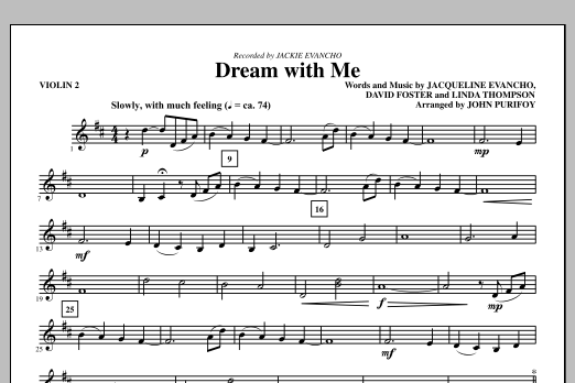 Dream With Me - Violin 2 (Choir Instrumental Pak) von John Purifoy