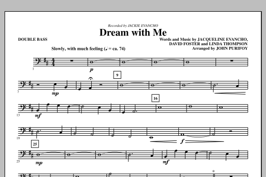 Dream With Me - Double Bass (Choir Instrumental Pak) von John Purifoy