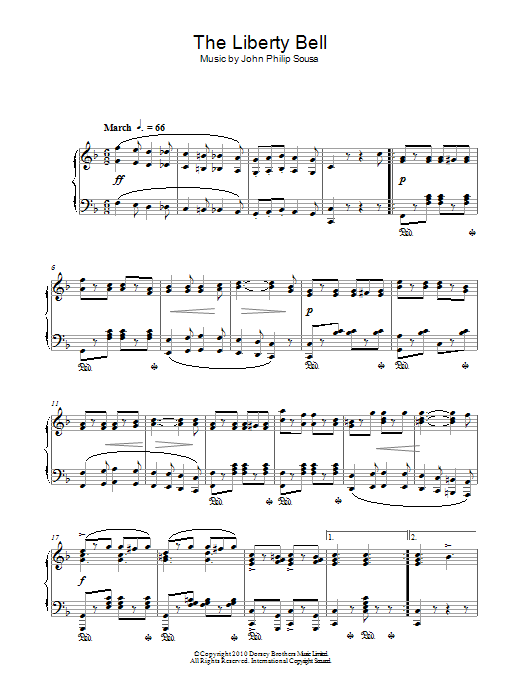 The Liberty Bell (Piano Solo) von John Philip Sousa