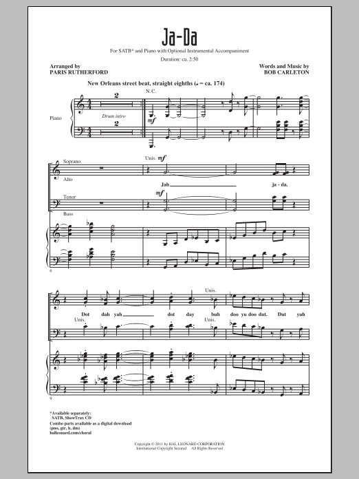 Ja-Da (SATB Choir) von Paris Rutherford