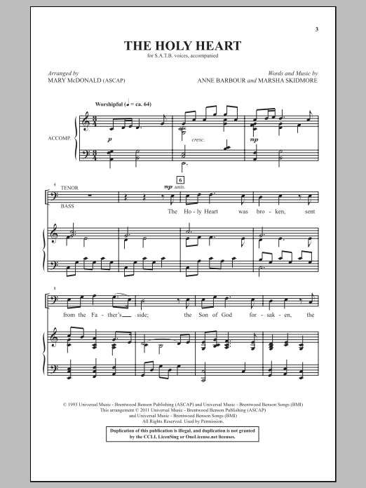 The Holy Heart (SATB Choir) von Mary McDonald