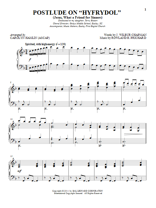 Jesus! What A Friend To Sinners (Piano Solo) von J. Wilbur Chapman