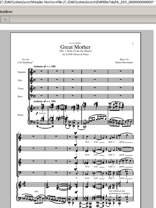 Great Mother (SATB Choir) von Daniel Brewbaker