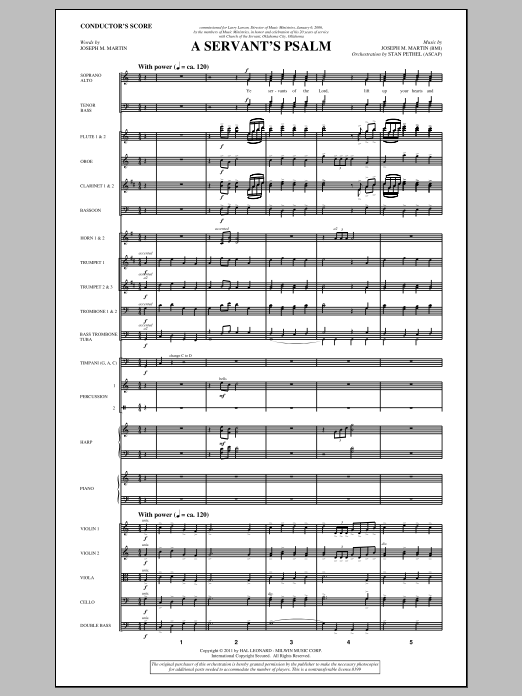 A Servant's Psalm - Full Score (Choir Instrumental Pak) von Joseph M. Martin