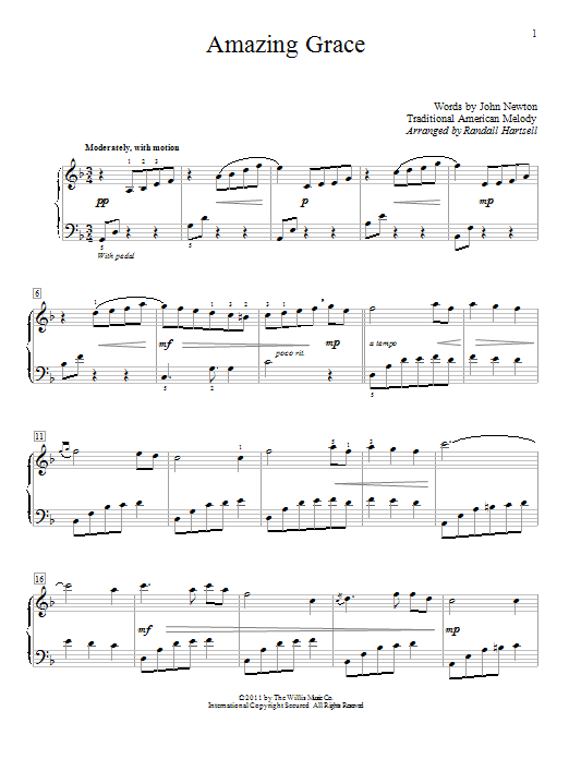 Amazing Grace (Educational Piano) von John Newton