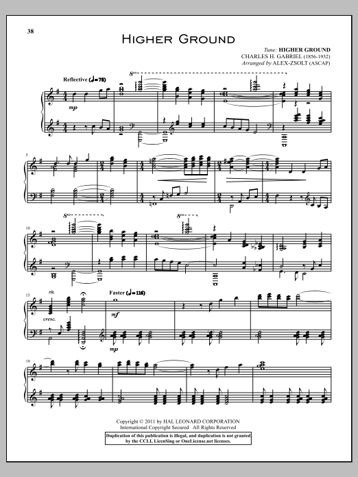 Higher Ground (Piano Solo) von Johnson Oatman, Jr.