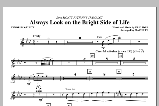 Always Look On The Bright Side Of Life - Tenor Sax/Flute (Choir Instrumental Pak) von Mac Huff