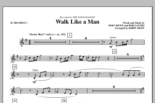 Walk Like A Man - Bb Trumpet 1 (Choir Instrumental Pak) von Kirby Shaw