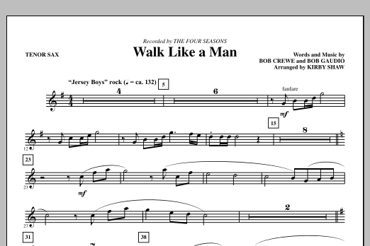 Walk Like A Man - Tenor Sax (Choir Instrumental Pak) von Kirby Shaw