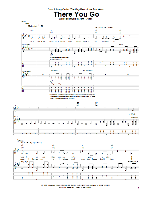 There You Go (Guitar Tab) von Johnny Cash