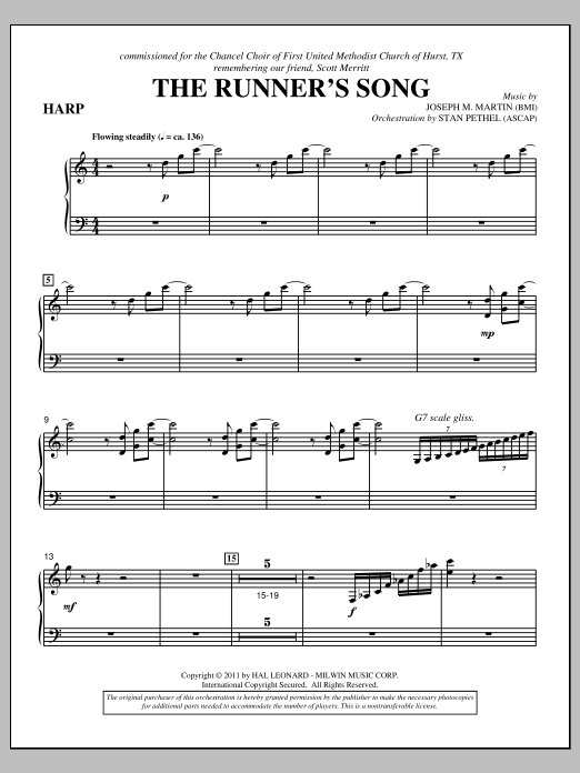The Runner's Song - Harp (Choir Instrumental Pak) von Joseph M. Martin