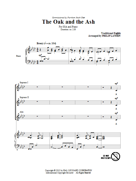 The Oak And The Ash (Love Will Find Out The Way) (SSA Choir) von Philip Lawson