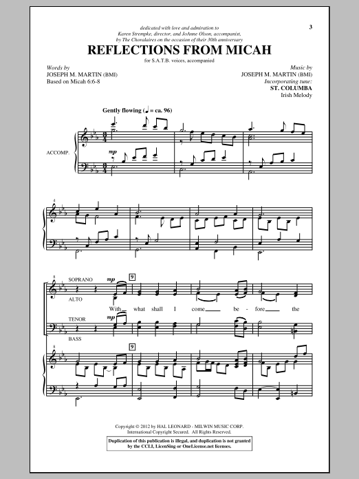 Reflections From Micah (SATB Choir) von Joseph M. Martin