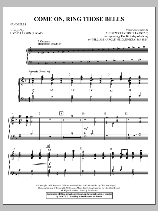 Come On, Ring Those Bells (Percussion Solo) von Lloyd Larson