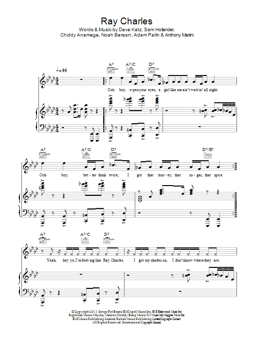 Ray Charles (Piano, Vocal & Guitar Chords) von Chiddy Bang