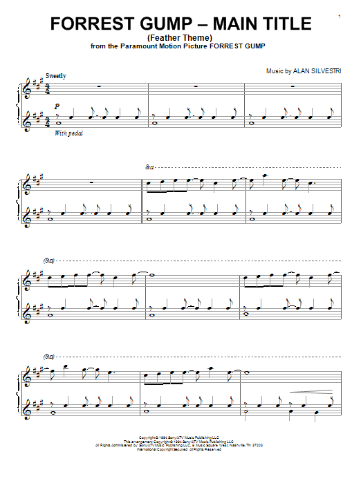 Forrest Gump - Main Title (Feather Theme) (Piano Solo) von Alan Silvestri
