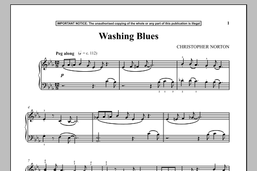Washing Blues (Piano Solo) von Christopher Norton