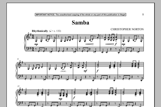 Samba (Piano Solo) von Christopher Norton