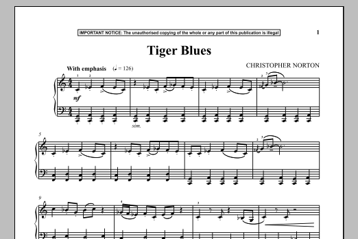 Tiger Blues (Piano Solo) von Christopher Norton