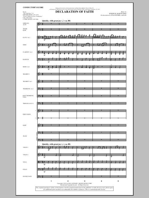 Declaration Of Faith - Score (Choir Instrumental Pak) von Joseph M. Martin