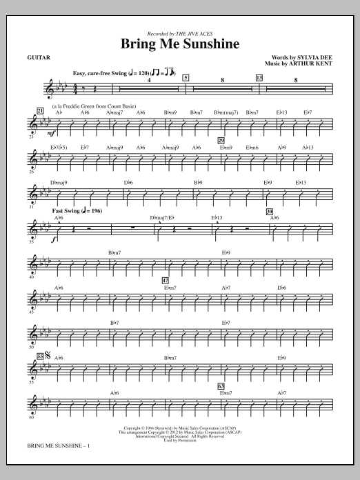Bring Me Sunshine - Guitar (Choir Instrumental Pak) von Kirby Shaw