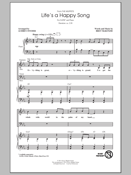 Life's A Happy Song (SATB Choir) von Audrey Snyder