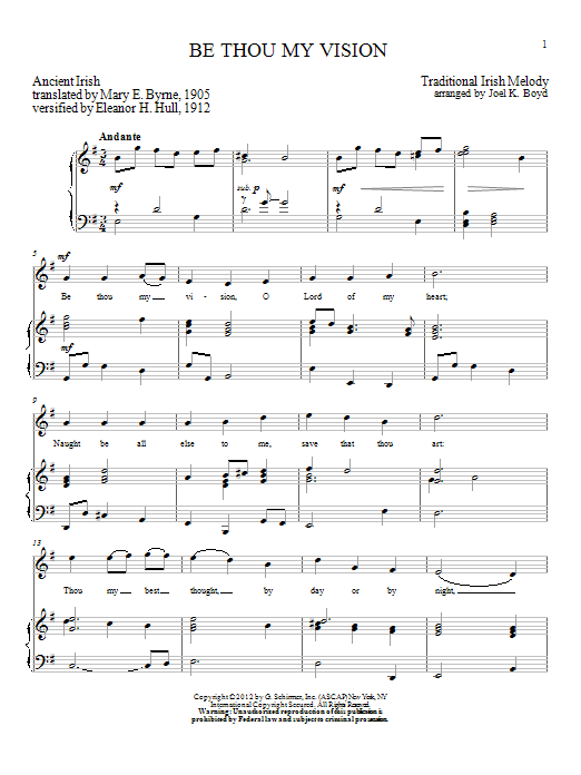 Be Thou My Vision (Piano & Vocal) von Traditional Irish
