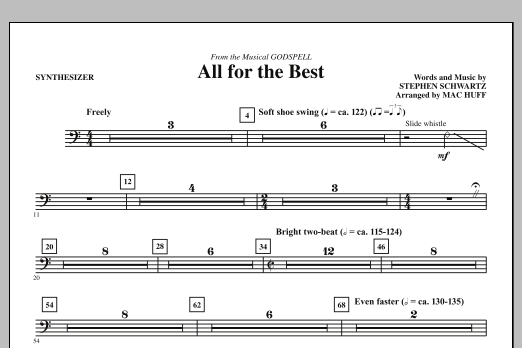 All For The Best - Synthesizer (Choir Instrumental Pak) von Mac Huff