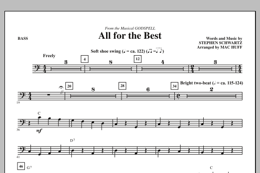 All For The Best - Bass (Choir Instrumental Pak) von Mac Huff