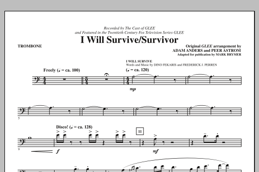 I Will Survive/Survivor (arr. Mark Brymer) - Trombone (Choir Instrumental Pak) von Glee Cast