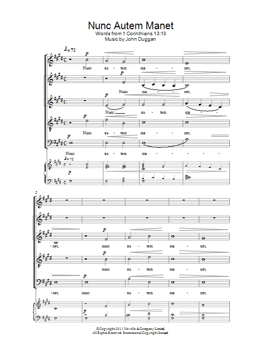 Nunc Autem Manet (SATB Choir) von John Duggan