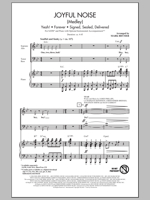 Joyful Noise (Medley) (SATB Choir) von Mark Brymer