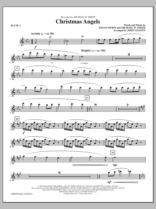 Christmas Angels - Flute 1 (Choir Instrumental Pak) von John Leavitt