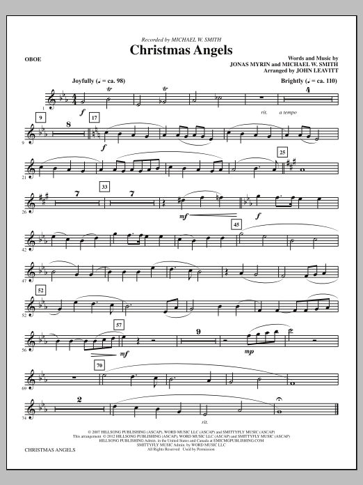 Christmas Angels - Oboe (Choir Instrumental Pak) von John Leavitt