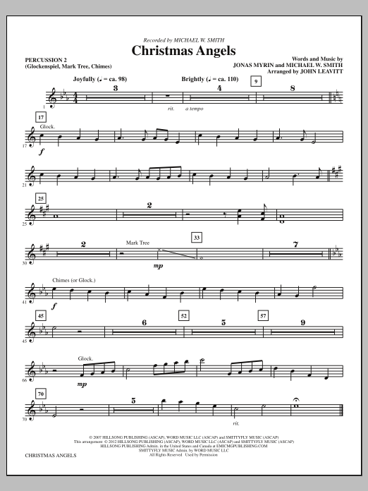 Christmas Angels - Percussion 2 (Choir Instrumental Pak) von John Leavitt