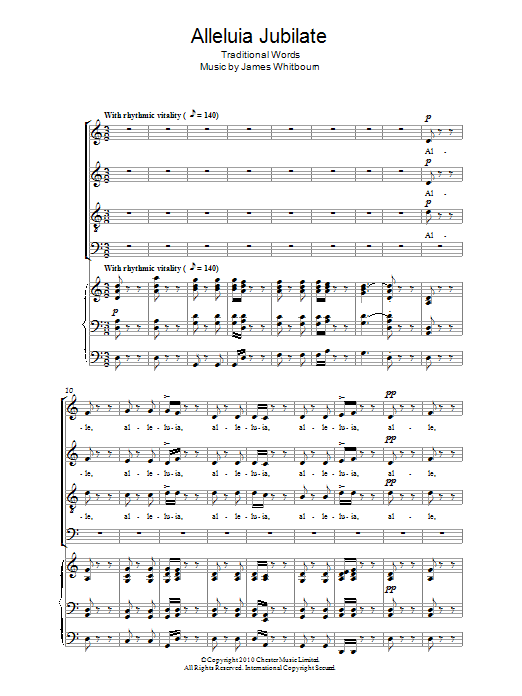 Alleluia Jubilate (SATB Choir) von James Whitbourn