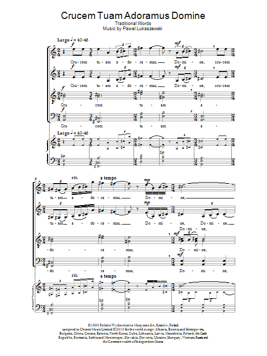 Crucem Tuam Adoremus Domine (Choir) von Pawel Lukaszewski