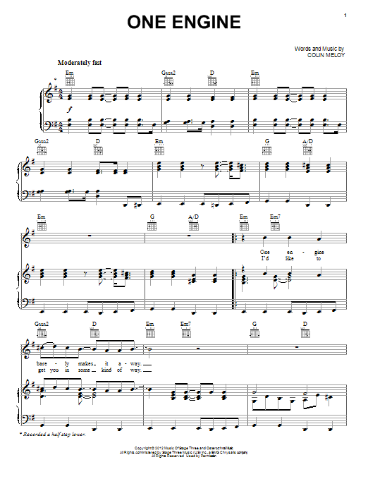 One Engine (Piano, Vocal & Guitar Chords (Right-Hand Melody)) von The Decemberists