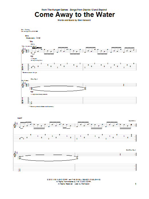 Come Away To The Water (Guitar Tab) von Maroon 5