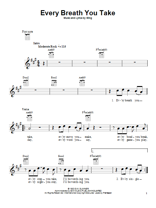 Every Breath You Take (Ukulele) von The Police