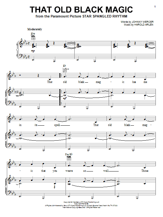 That Old Black Magic (Piano, Vocal & Guitar Chords (Right-Hand Melody)) von Ella Fitzgerald
