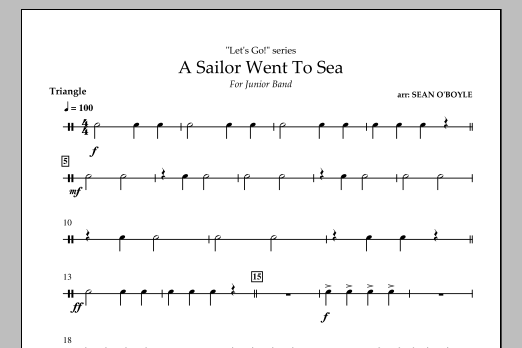 A Sailor Went To Sea - Triangle (Concert Band) von Sean O'Boyle