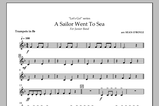 A Sailor Went To Sea - Bb Trumpet (Concert Band) von Sean O'Boyle