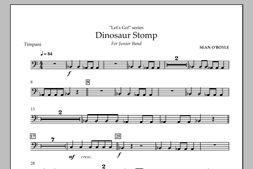 Dinosaur Stomp - Timpani (Concert Band) von Sean O'Boyle