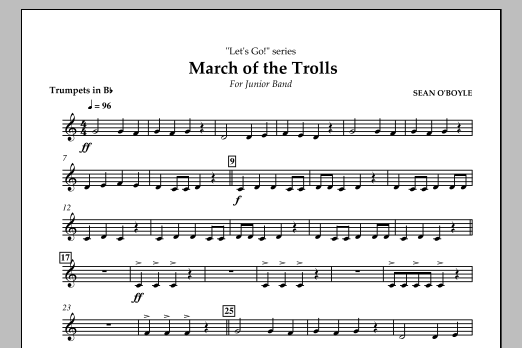 March of the Trolls - Bb Trumpet (Concert Band) von Sean O'Boyle