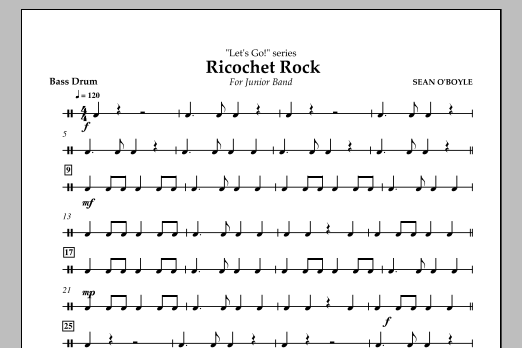 Ricochet Rock - Bass Drum (Concert Band) von Sean O'Boyle