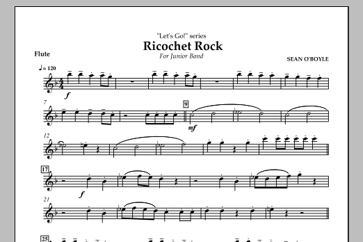 Ricochet Rock - Flute (Concert Band) von Sean O'Boyle