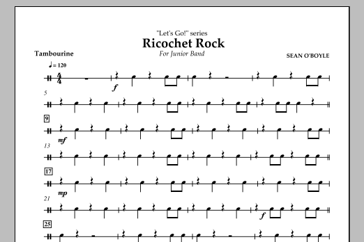 Ricochet Rock - Tambourine (Concert Band) von Sean O'Boyle